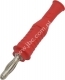 1069-PRO-RT Wtyk izolowany 4mm, lamelkowy, przył.przykręcane, elastyczna osłona z odgiętką, czerwony, ELECTRO-PJP, 1069PRORT, 1069-PRO-R